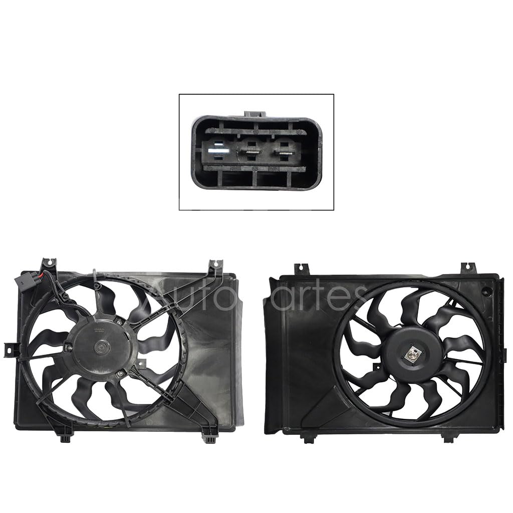 Moto Ventilador Compatible con I10 1.1L 2011 2012 2013 2014 C/S AIRE > Con Tolva > Sin Resistencia 2PIN