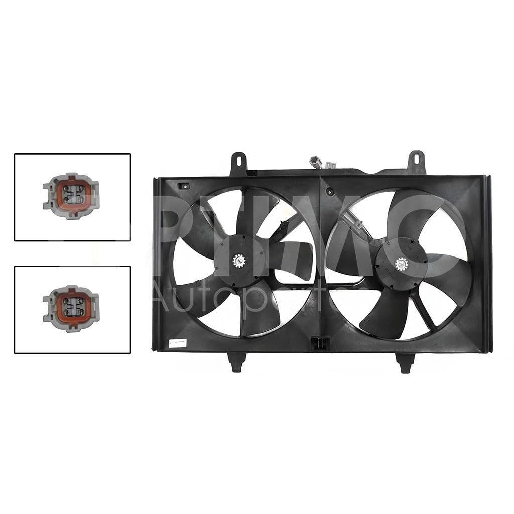 Moto Ventilador Compatible con ALTIMA 2.5L/3.5L 2002 2003 2004 2005 2006 C/AIRE > Con Tolva > Con Resistencia 2PIN (2ASPAS)