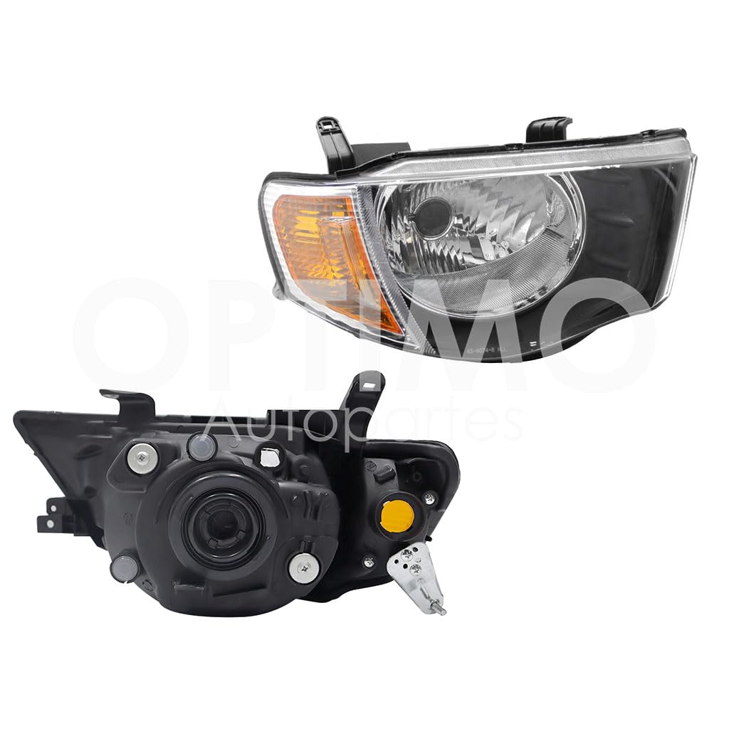 Faro Derecho Compatible con L200 2008 2009 2010 2011 2012 2013 2014 2015 F/CROMADO C/CUARTO AMBAR