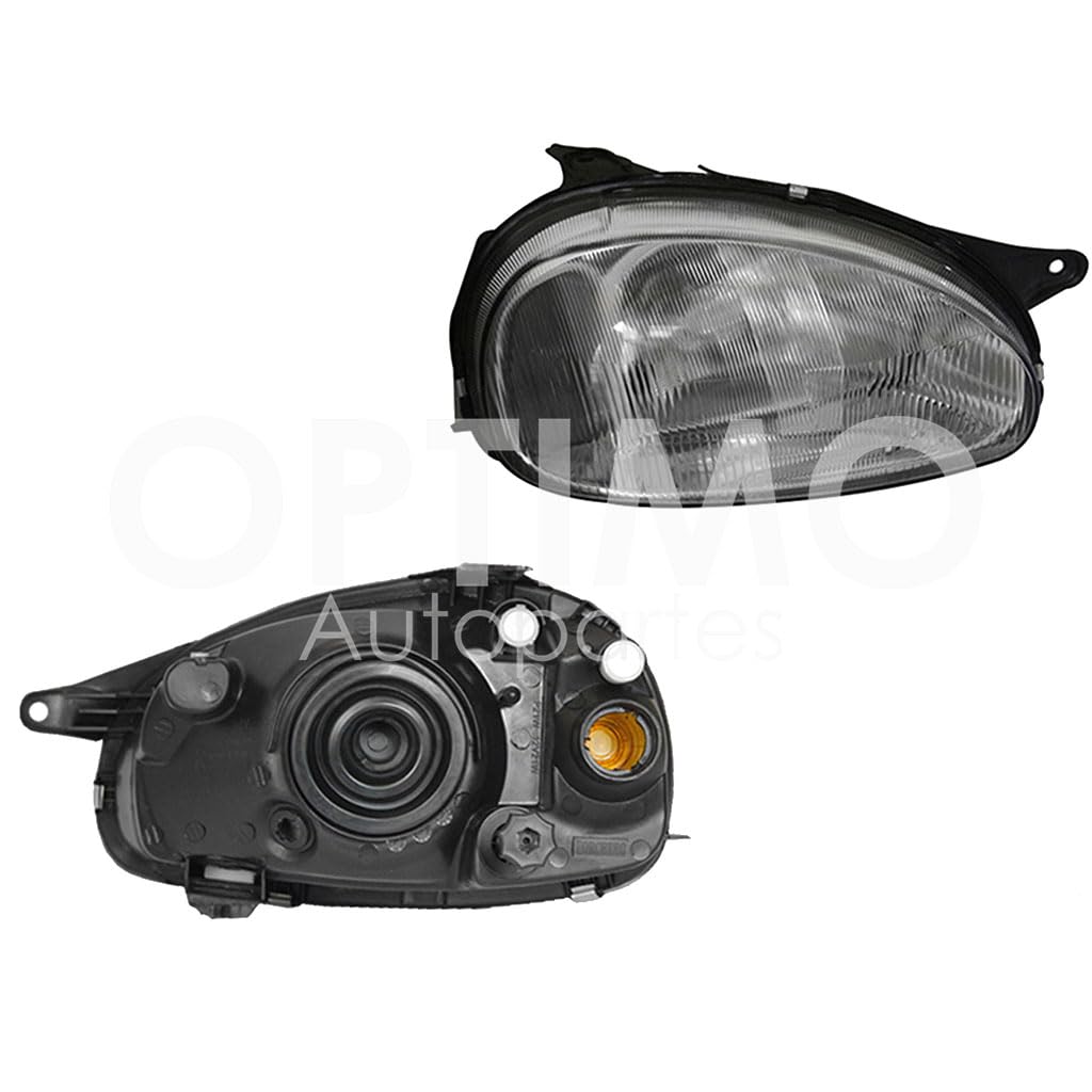 Faro Derecho Compatible con CHEVY C-1 1994 1995 1996 1997 1998 1999 2000 F/CROMADO RAYADO VIDRIO 3-4-5PTAS