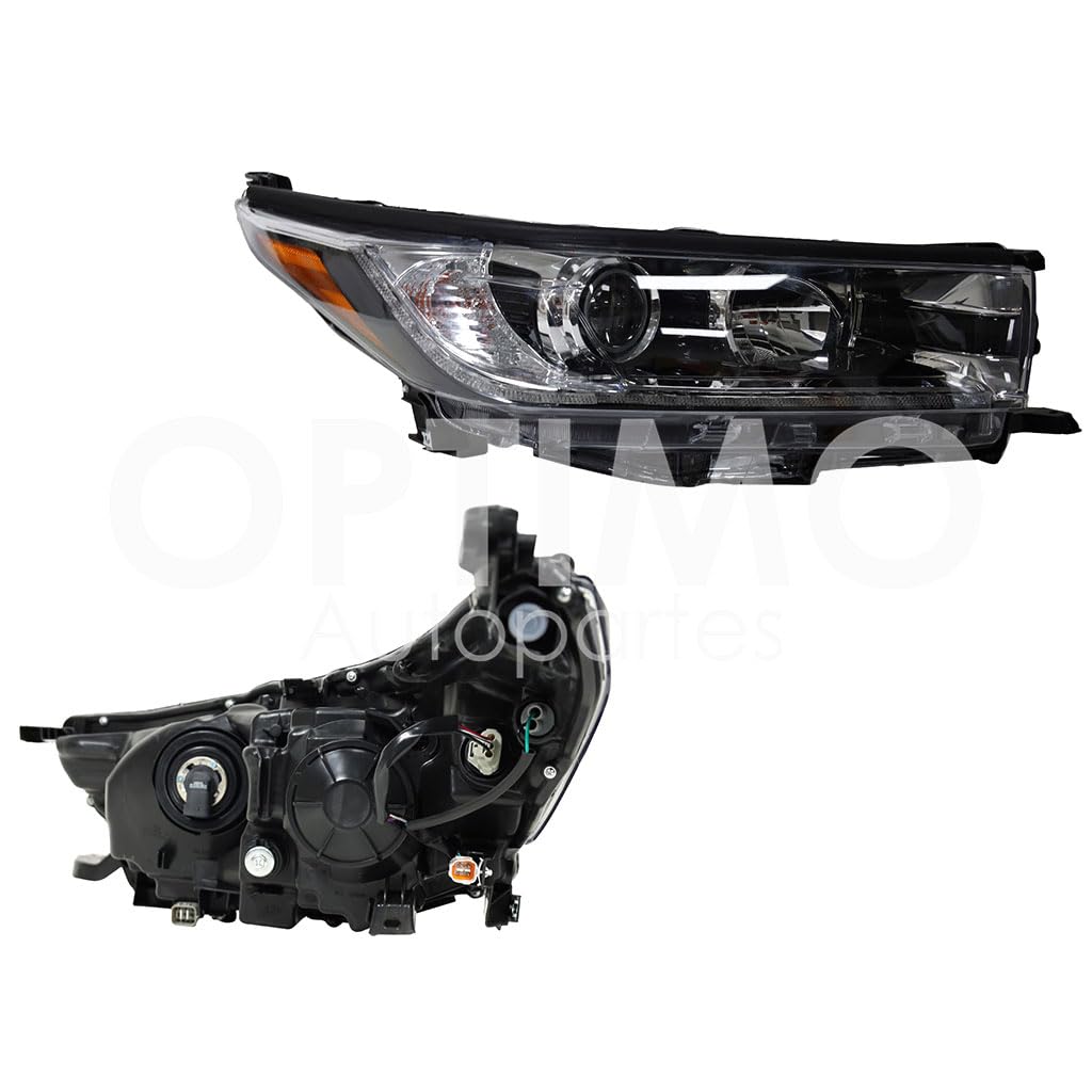 Faro Derecho Compatible con HIGHLANDER LIMITED 2017 2018 2019 F/NEGRO C/LUPA C/DRL C/MICA AMBAR C/FILO CROMO Y NEGRO