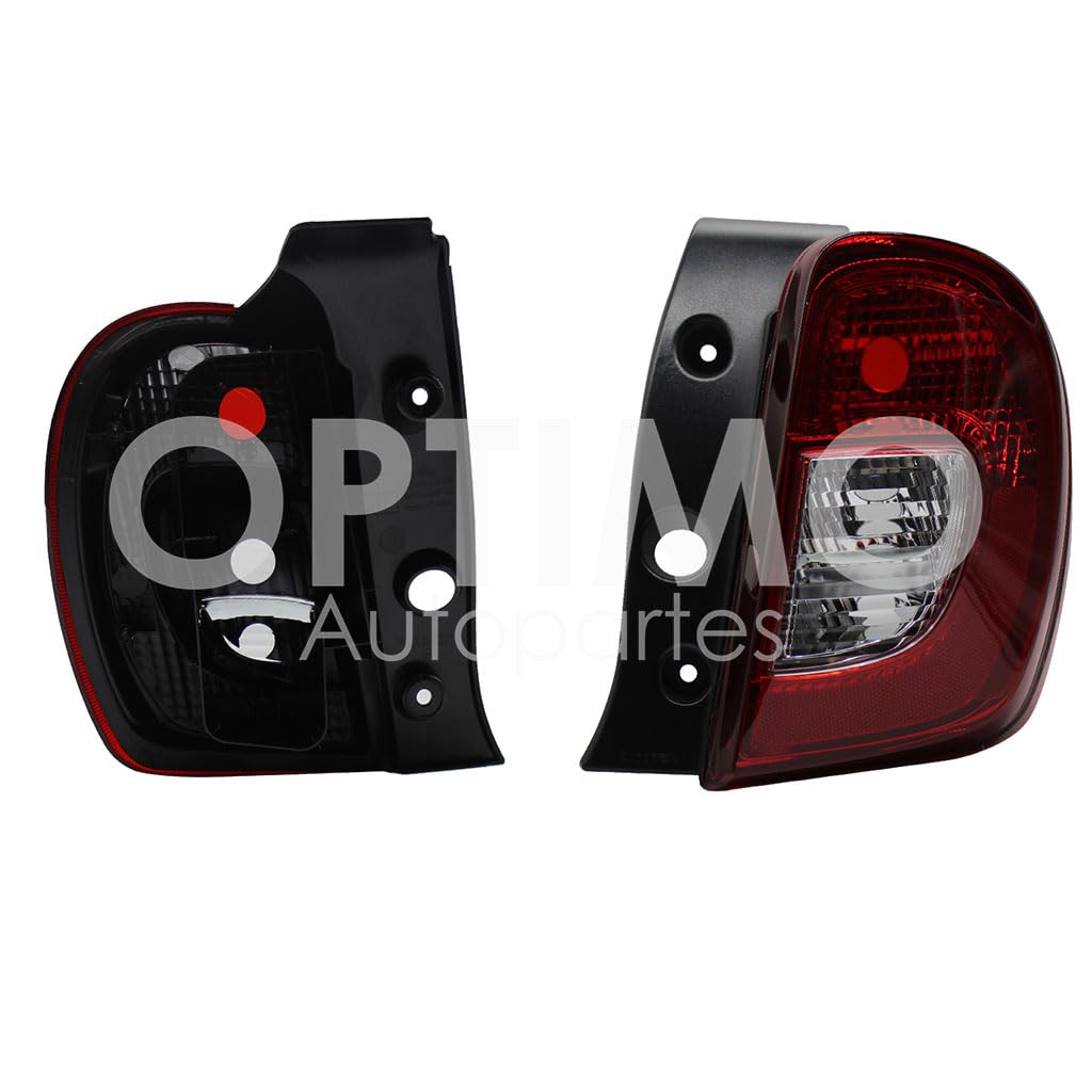 Calavera Derecha Compatible con MARCH 2014 2015 2016 2017 2018 2019 2020 S/ARNES CLARA RECTANGULO (ROJO/BLANCO)