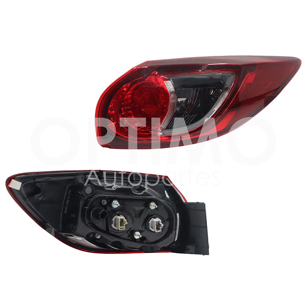 Calavera Derecha Exterior Compatible con CX5 2013 2014 2015 2016 2017 S/ARNES C/SOQUET HALOGENO CLARA (BLANCO/ROJO)