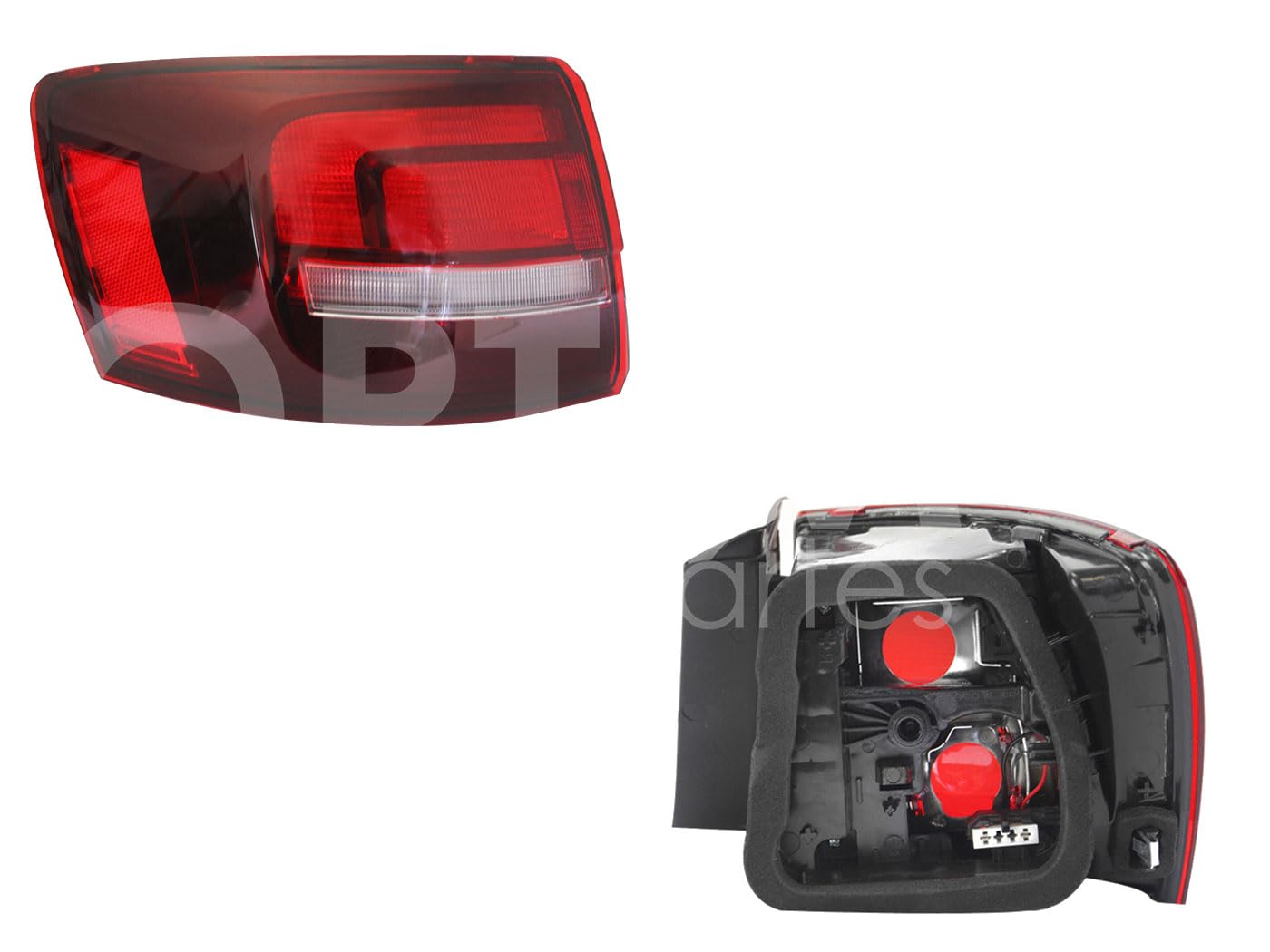 VOLKSWAGEN JETTA A6 BICENTENARIO 2015 2016 2017 2018 CALAVERA IZQ EXT S/ARNES OSCURA (ROJO/BLANCO)