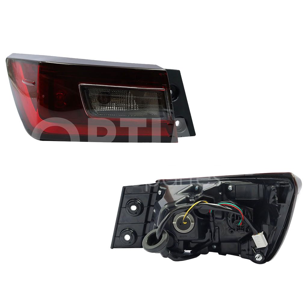 2023 - 2024 TOYOTA YARIS SEDAN CALAVERA IZQ EXT C/ARNES C/LED S/DRL OSCURA (VERSION BASE) (ROJO/BLANCO/ROJO)