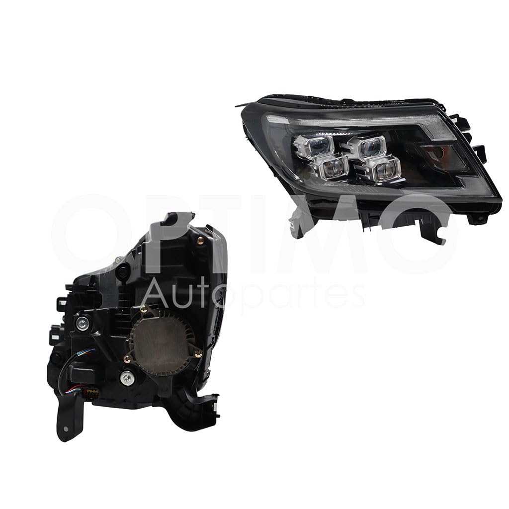 Faro Derecho Compatible con NP-300 FRONTIER 4WD 2021 2022 2023 2024 F/CROMADO C/LED C/LUPA (PLATINUM/PRO-4X)