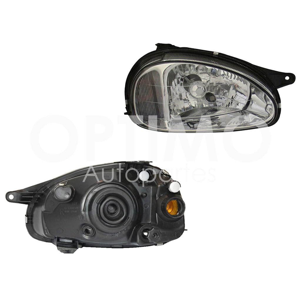 Faro Derecho Compatible con CHEVY C-1 2001 2002 2003 F/CROMADO LISO VIDRIO 3-4-5PTAS