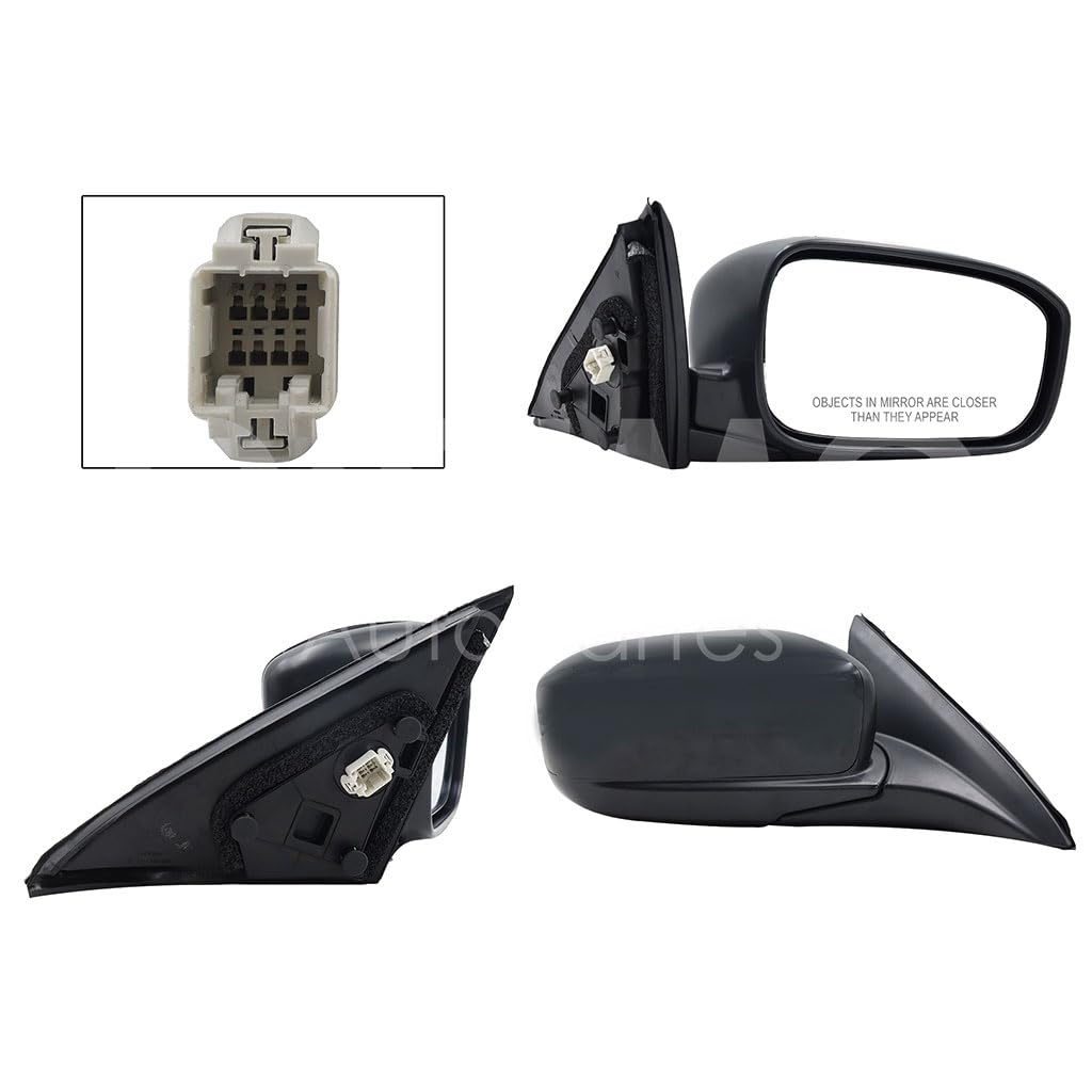 HONDA ACCORD 2003 2004 2005 2006 2007 ESPEJO DER ELECT NEGRO P/PINTAR (3PINES)