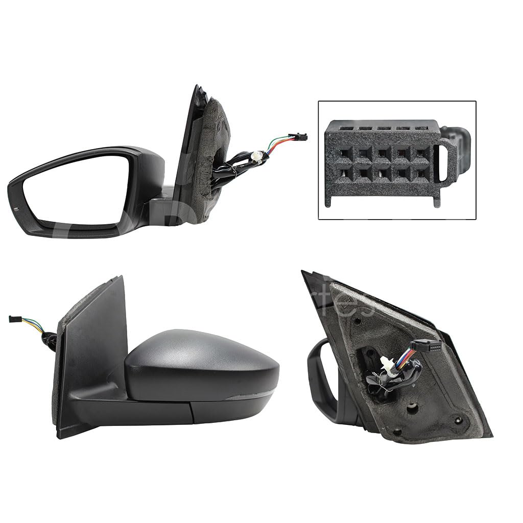 VOLKSWAGEN VENTO 2016 2017 2018 2019 2020 2021 2022 ESPEJO IZQ ELECT NEGRO POROSO C/LUZ DIRECCIONAL C/DESEMPAÑANTE (6PINES) (POLO 13-22)