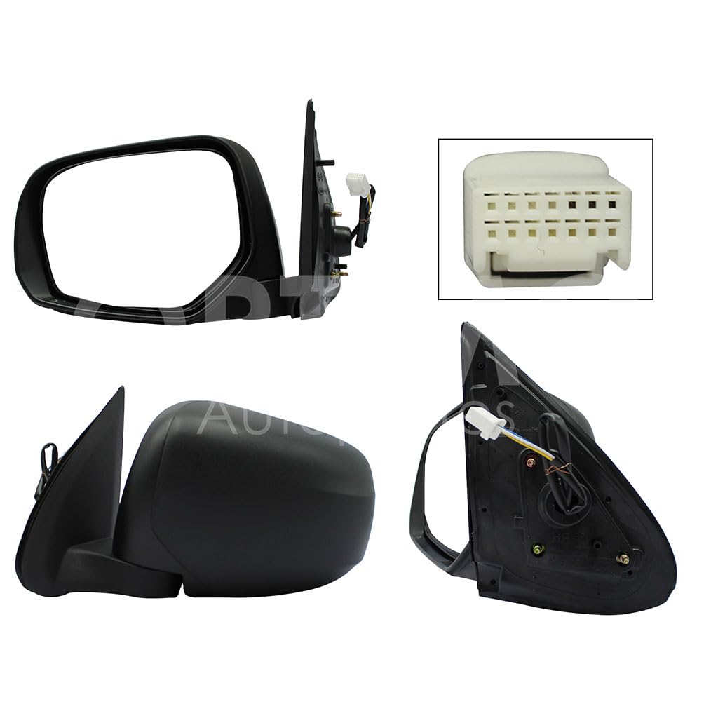 MITSUBISHI L200 2016 2017 2018 2019 ESPEJO IZQ ELECT NEGRO P/PINTAR (3PINES)