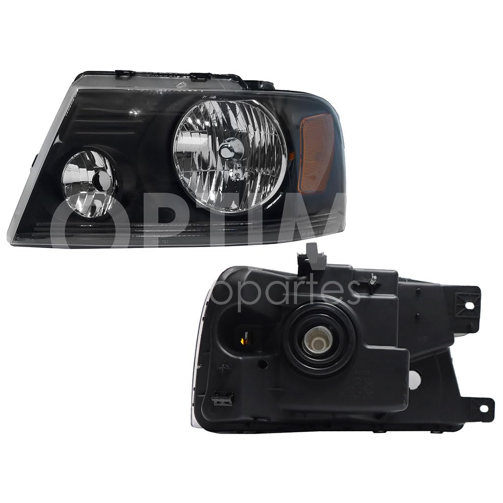 Faro Izquierdo Compatible con LOBO 2004 2005 2006 2007 2008 F/NEGRO C/MICA AMBAR