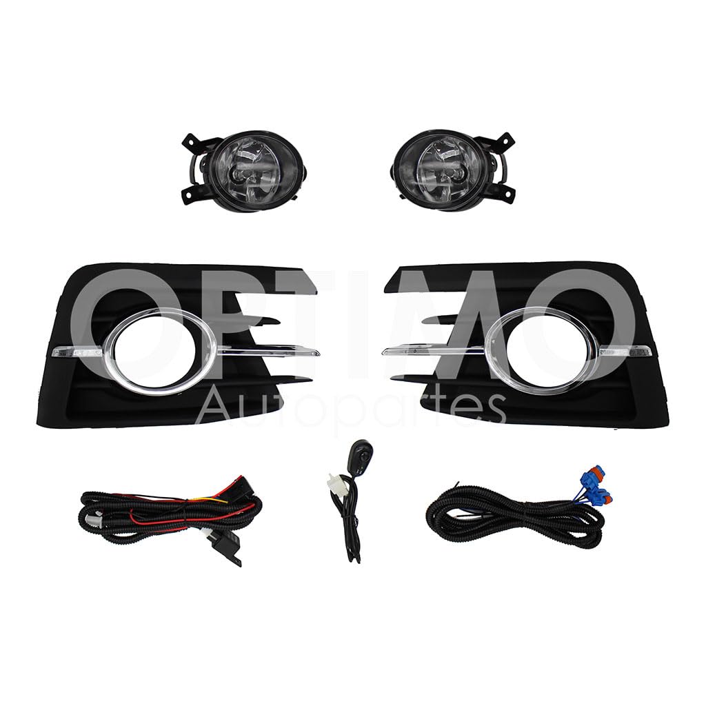 VOLKSWAGEN GOL 2017 2018 KIT FARO AUX C/CABLES C/REJILLAS ARILLO CROMO C/FOCOS (SEDAN/H-BACK)