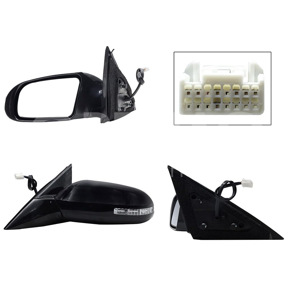 NISSAN MAXIMA 2009 2010 2011 2012 2013 2014 2015 ESPEJO IZQ ELECT NEGRO P/PINTAR C/LUZ DIRECCIONAL C/DESEMPAÑANTE (7PINES)