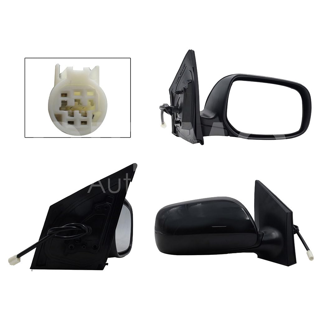 TOYOTA COROLLA 2009 2010 2011 2012 2013 ESPEJO DER ELECT NEGRO P/PINTAR (3PINES)