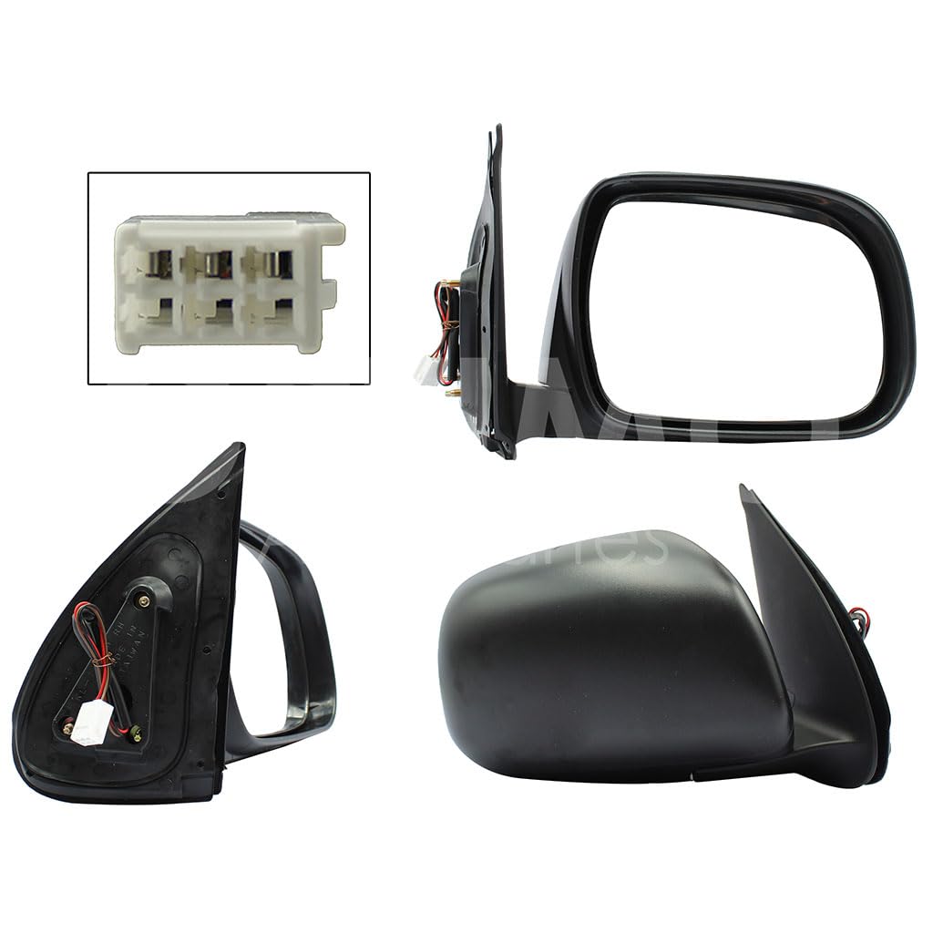 TOYOTA HILUX 2006 2007 2008 2009 2010 2011 ESPEJO DER ELECT NEGRO POROSO (3PINES)