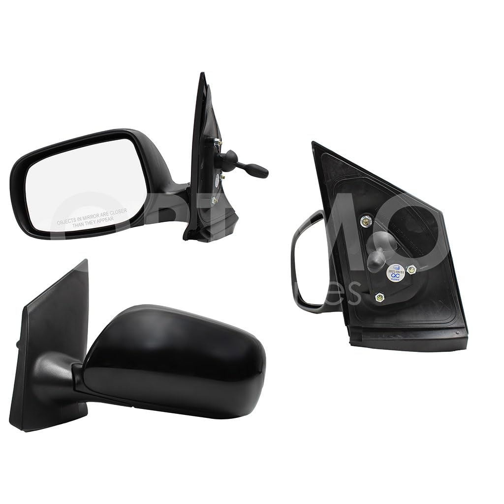 TOYOTA YARIS SEDAN 2006 2007 2008 2009 2010 2011 2012 2013 2014 2015 ESPEJO IZQ MANUAL NEGRO P/PINTAR C/CONTROL 4PTAS