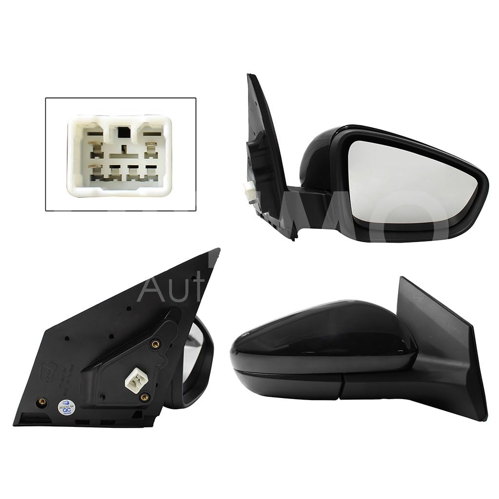 CHEVROLET AVEO 2018 2019 2020 2021 2022 2023 ESPEJO DER ELECT NEGRO P/PINTAR (3PINES) (VERSION LS)