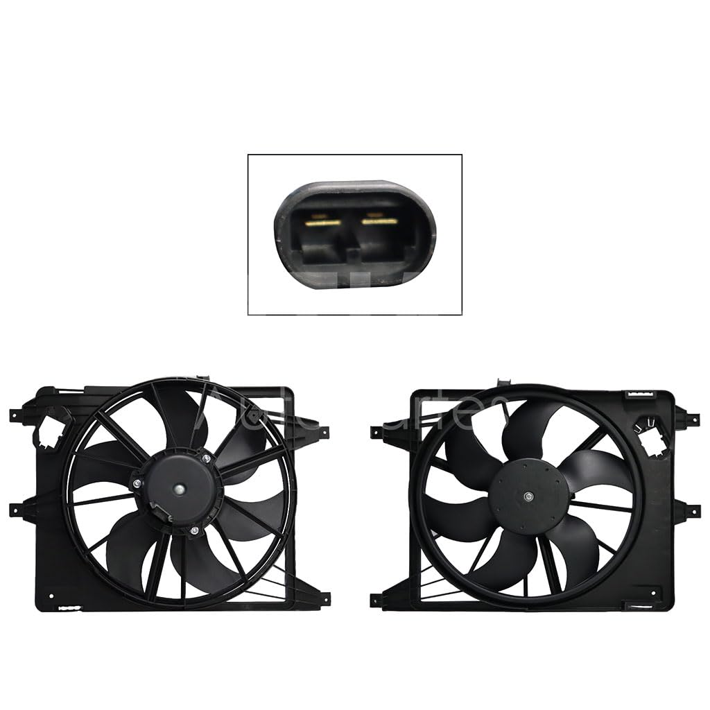 Moto Ventilador Compatible con PLATINA 1.6L 2002 2003 2004 2005 2006 2007 2008 2009 2010 C/AIRE > Con Tolva 2PIN (APRIO 08-10/CLIO 02-10/KANGOO)