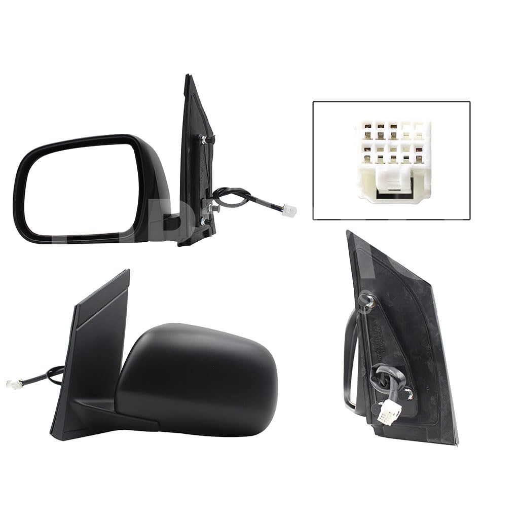 TOYOTA SIENNA 2004 2005 2006 2007 2008 2009 2010 ESPEJO IZQ ELECT NEGRO P/PINTAR C/DESEMPAÑANTE (5PINES)