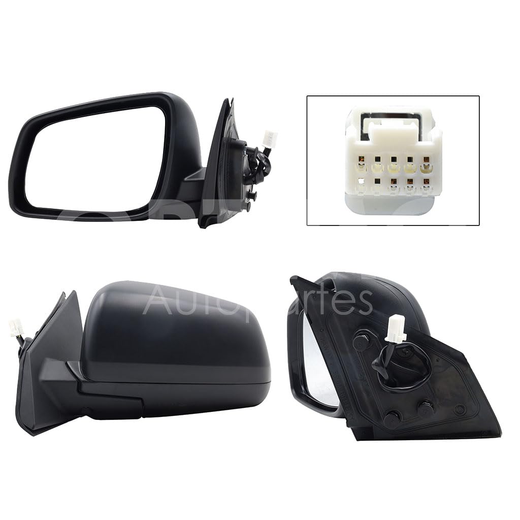 MITSUBISHI LANCER 2008 2009 2010 2011 2012 2013 2014 2015 2016 ESPEJO IZQ ELECT NEGRO P/PINTAR C/DESEMPAÑANTE (5PINES)