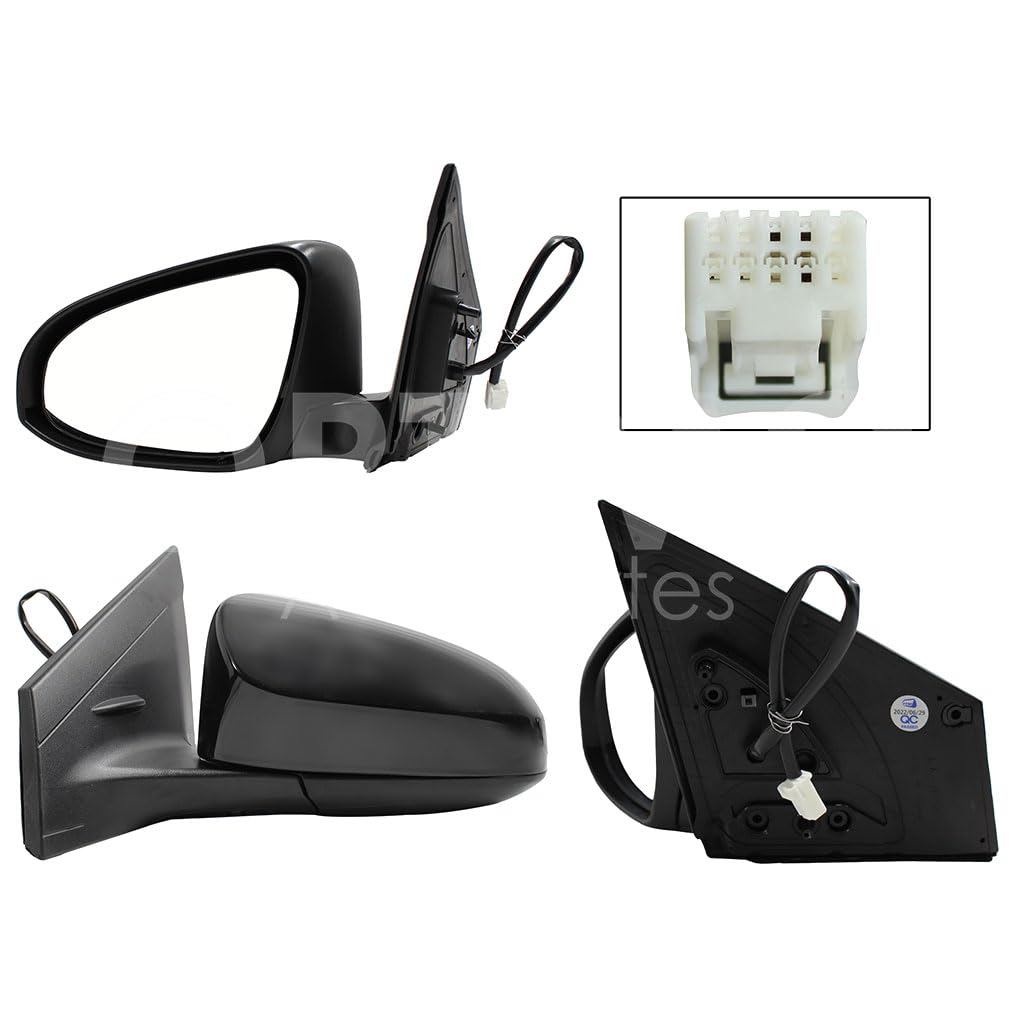 TOYOTA YARIS 2016 2017 2018 2019 2020 2021 2022 ESPEJO IZQ ELECT NEGRO P/PINTAR C/DESEMPAÑANTE (3PINES) (SEDAN/H-BACK)