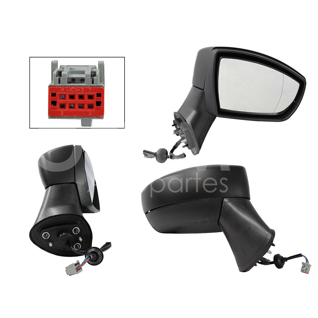 FORD ECOSPORT 2013 2014 2015 2016 2017 ESPEJO DER ELECT NEGRO P/PINTAR (3PINES)