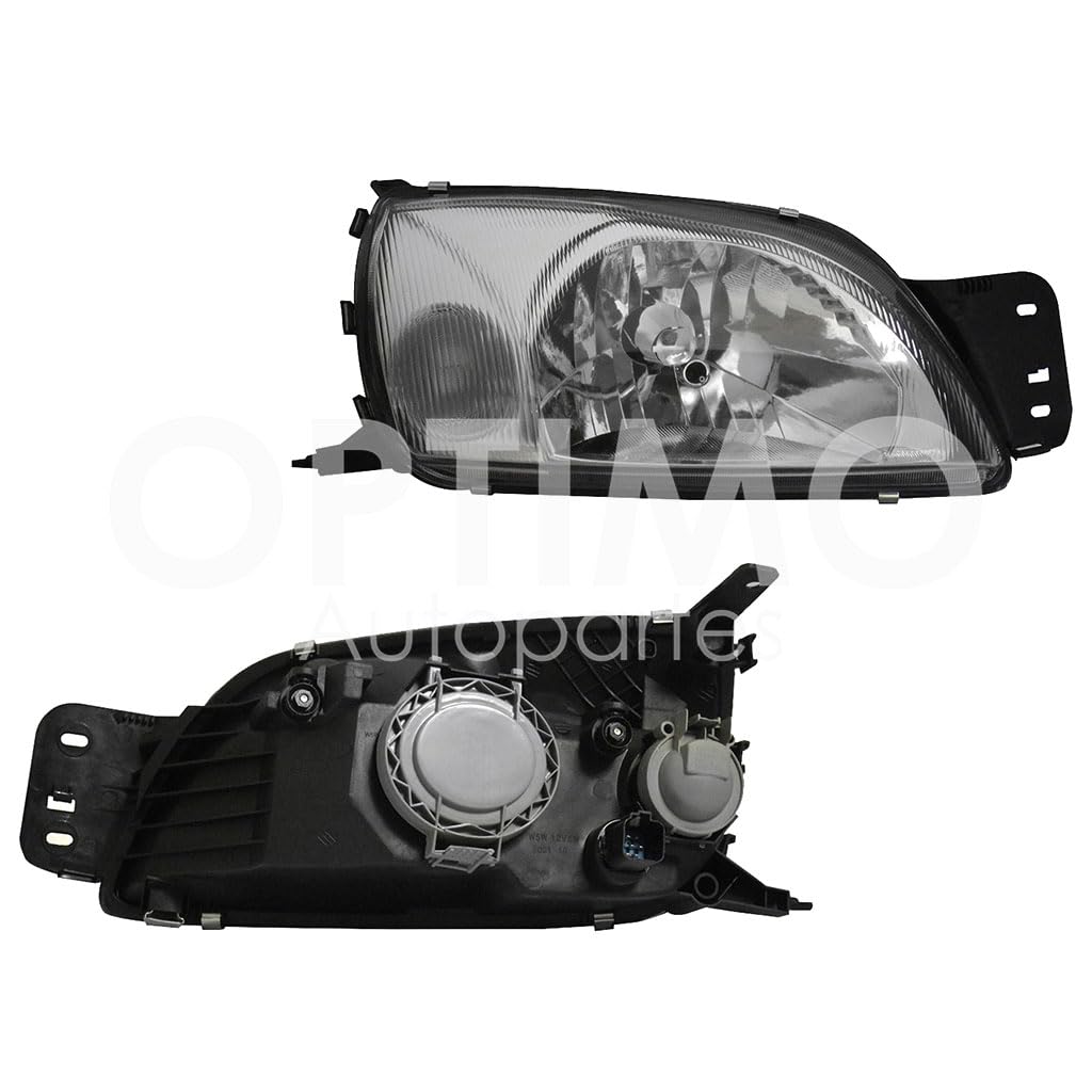 2001 - 2007 FORD FIESTA IKON FARO DER F/CROMADO C/CUARTO BLANCO C/BASE (FIESTA/COURIER 01-10)