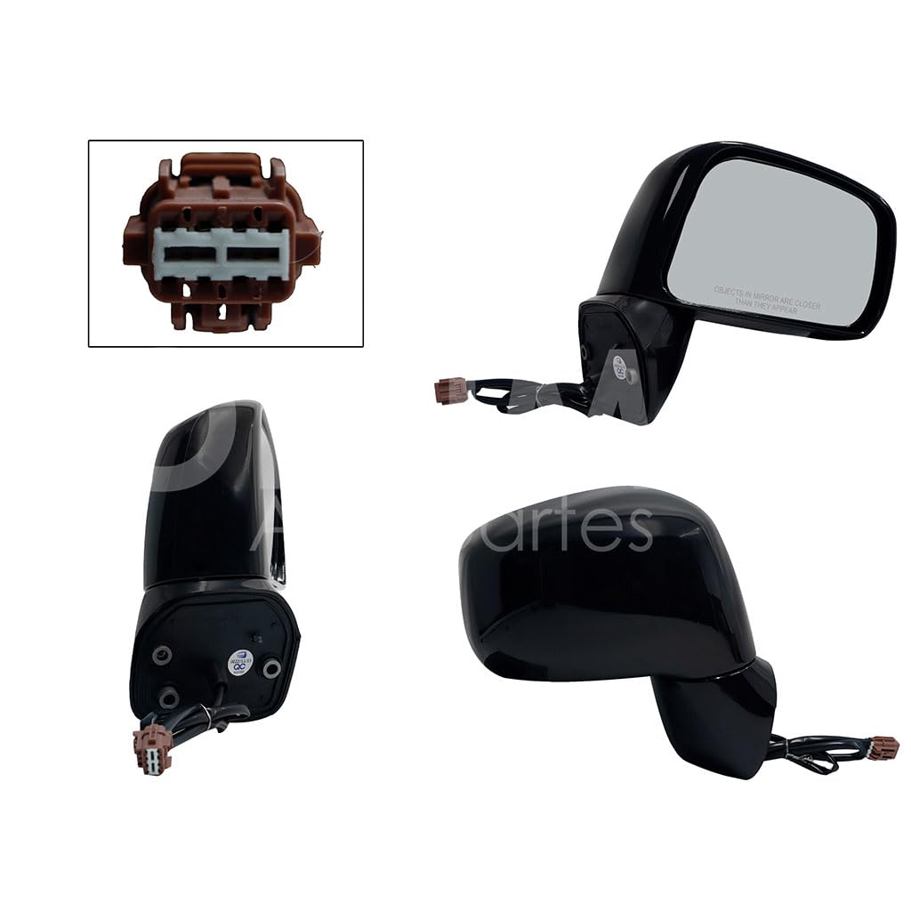 NISSAN TIIDA 2006 2007 2008 2009 2010 2011 2012 2013 2014 2015 2016 2017 ESPEJO DER ELECT NEGRO P/PINTAR (3PINES)