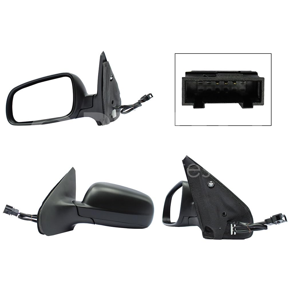 VOLKSWAGEN JETTA/GOLF A4/CLASICO 1999 2000 2001 2002 2003 2004 2005 2006 2007 2008 2009 2010 2011 2012 2013 2014 2015 ESPEJO IZQ ELECT NEGRO P/PINTAR (5PINES)