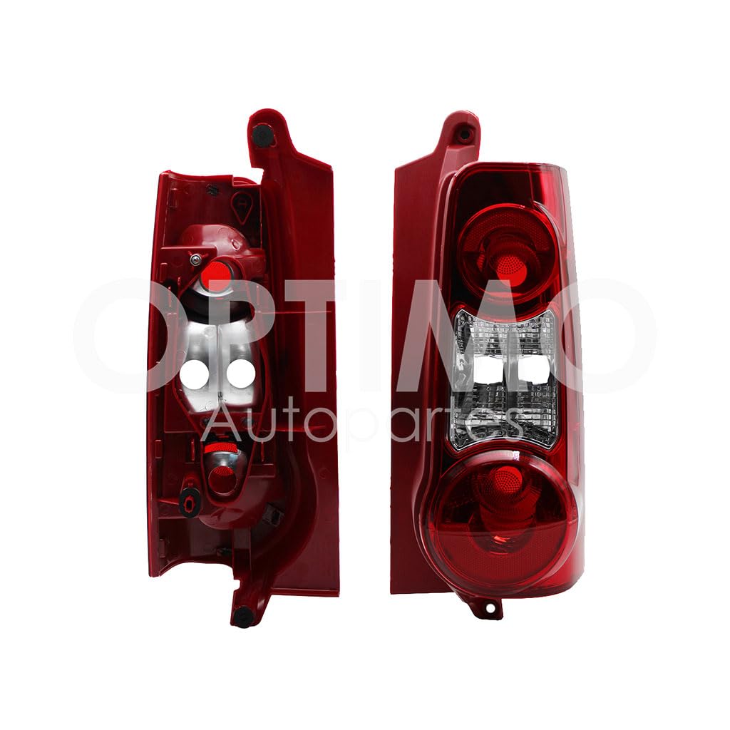 Calavera Derecha Compatible con PARTNER MAXI 2013 2014 2015 S/ARNES CLARA 4PTAS (ROJO/BLANCO/ROJO)