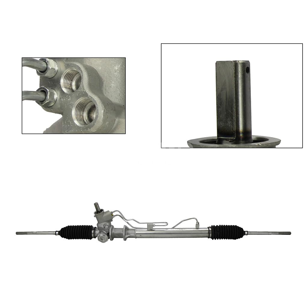 Cremallera o Caja de dirección compatible con kangoo 16l 2004 2005 2006 2007 2008 2009 2010 2011 2012 2013 2014 2015 2016 2017 2018 caja de direc hidraulica > con bieleta > sin terminal base cuadrada (megane-scenic 01-04/clio sport)