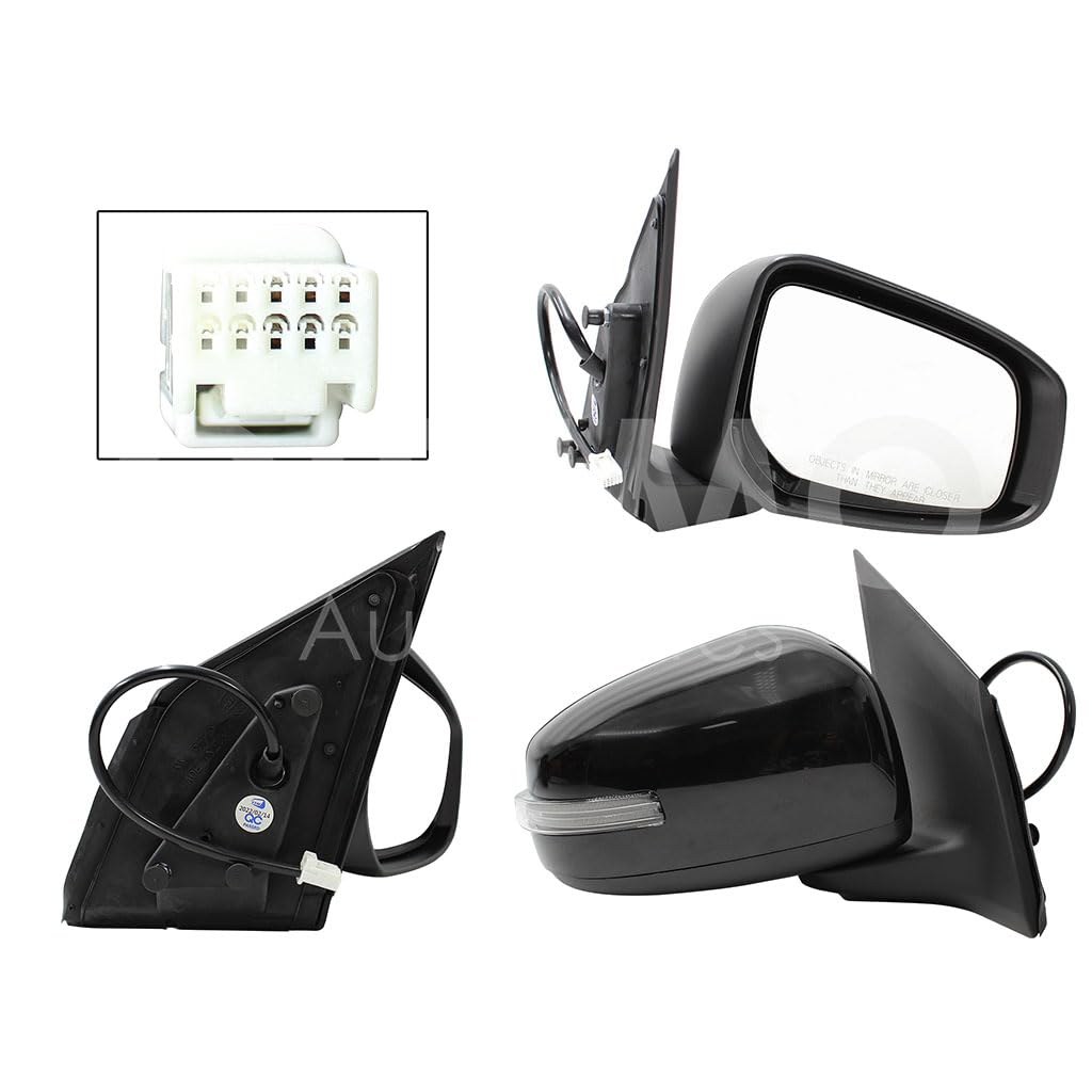 MITSUBISHI MIRAGE G4 SEDAN 2019 2020 2021 2022 2023 2024 ESPEJO DER ELECT NEGRO P/PINTAR C/LUZ DIRECCIONAL (5PINES) (MIRAGE 5PTAS 15-19)