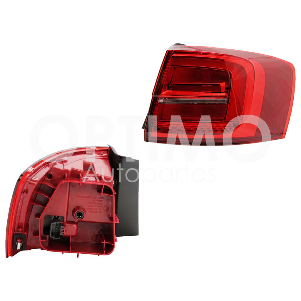 VOLKSWAGEN JETTA A6 GLI 2015 2016 2017 2018 CALAVERA DER EXT S/ARNES C/LED CLARA (ROJO/BLANCO)