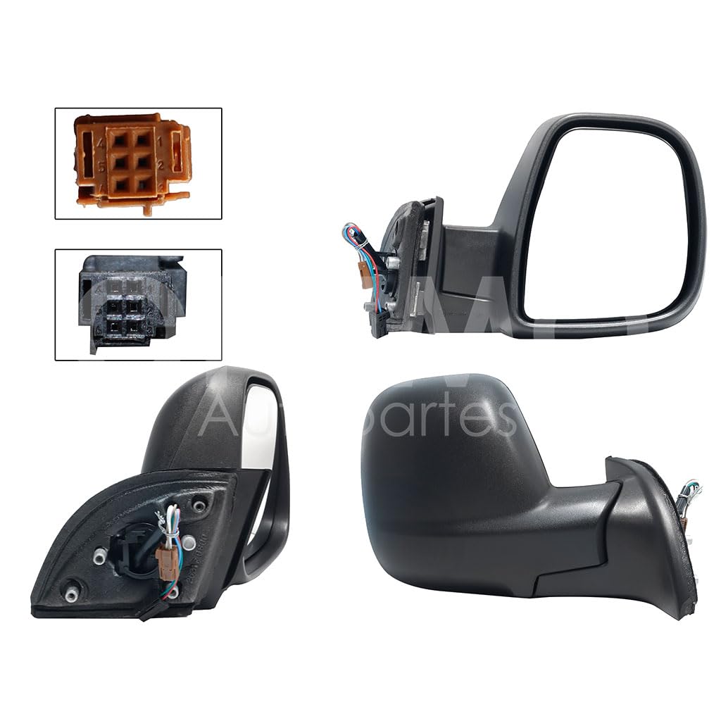 PEUGEOT PARTNER 2013 2014 2015 2016 2017 2018 2019 2020 2021 2022 2023 2024 ESPEJO DER ELECT NEGRO POROSO C/DESEM C/SENSOR TEMP (7PINES) RIFTER 20-23 ACTIVE