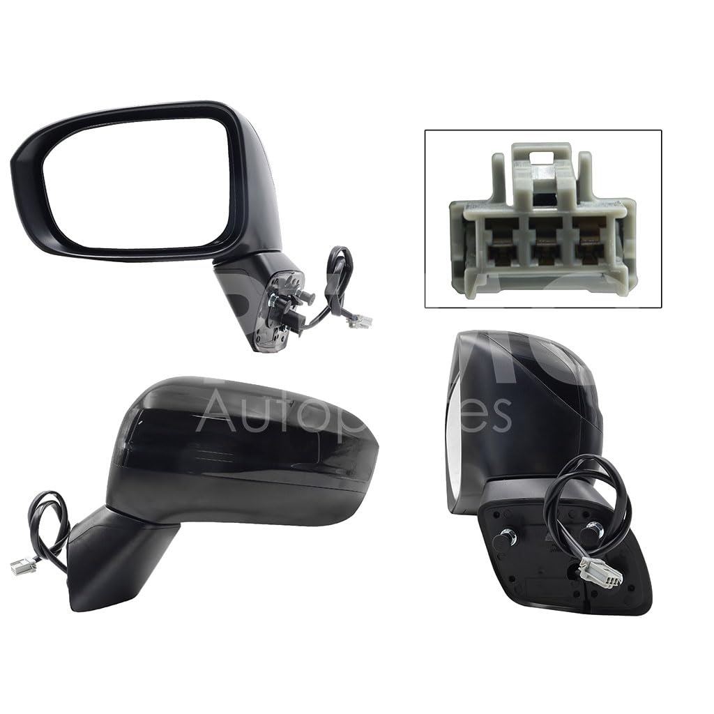 HONDA CIVIC SEDAN 2014 2015 ESPEJO IZQ ELECT NEGRO P/PINTAR (3PINES) 4PTAS