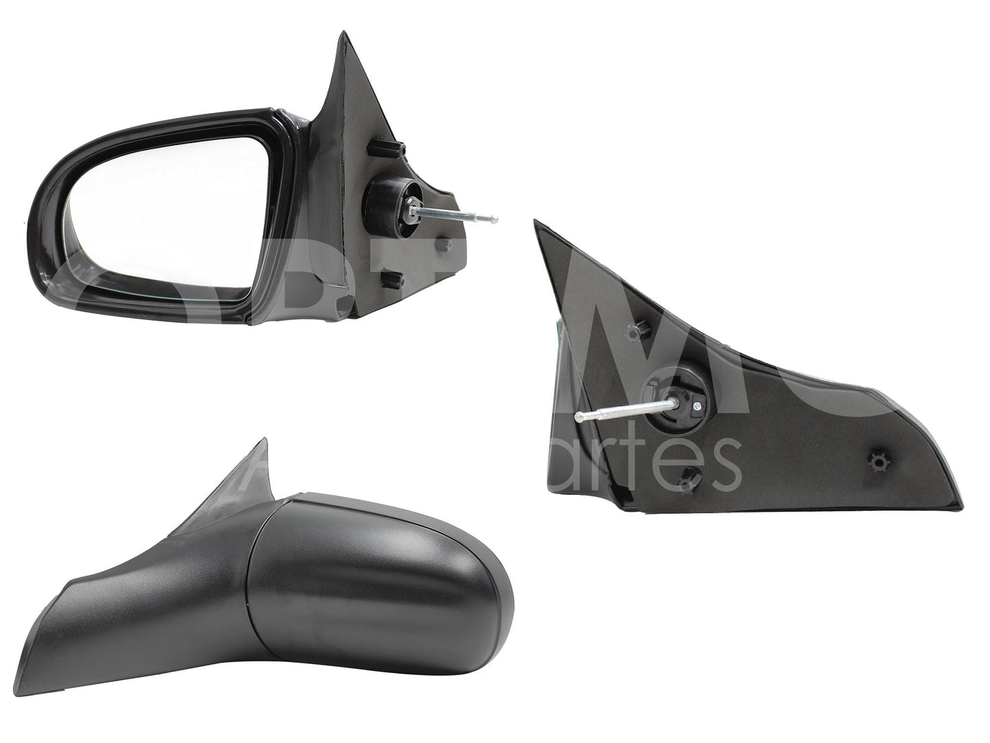 CHEVROLET CHEVY C-1/C-2 1994 1995 1996 1997 1998 1999 2000 2001 2002 2003 2004 2005 2006 2007 2008 ESPEJO IZQ MANUAL NEGRO POROSO C/CONTROL 3-4-5PTAS (EMP/2PZS)