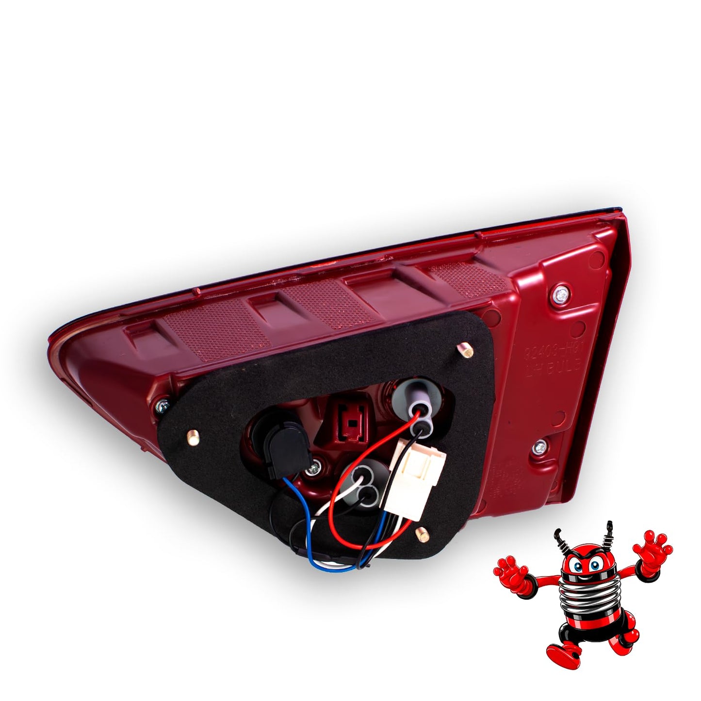 Calavera Izquierdo Interior Compatible con Rio SEDAN 4 Puertas 2018 2019 202 2021 2022 2023 | Rojo Blanco | Con Arnes |