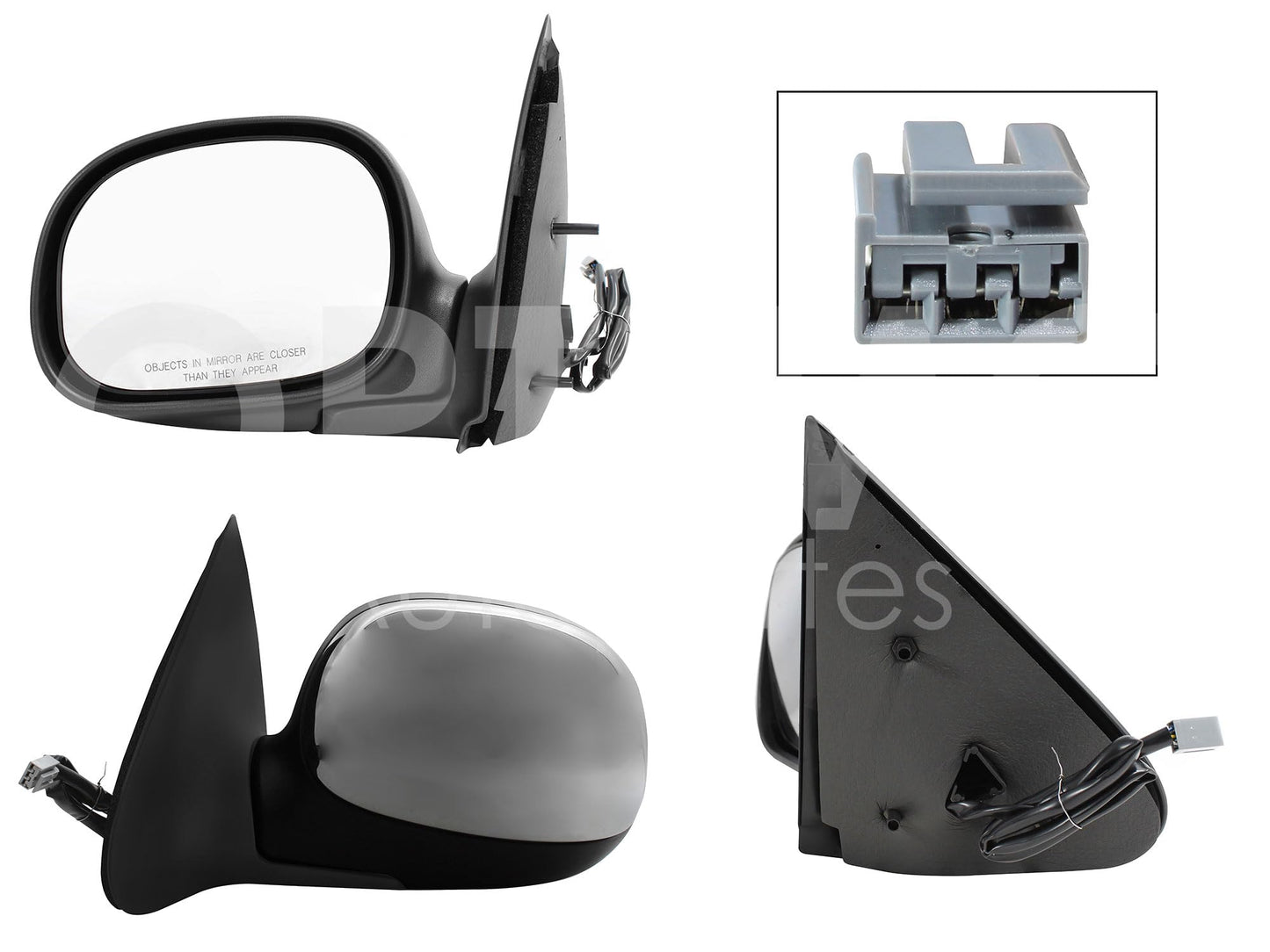 FORD F-150 1997 1998 1999 2000 2001 2002 2003 ESPEJO IZQ ELECT CROMO (3PINES) (LOBO 97-03/F-250 97-09)