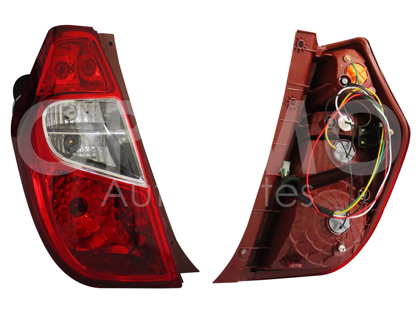 Calavera Izquierda Compatible con I-10 2011 2012 2013 2014 C/ARNES (ROJO/BLANCO/ROJO)
