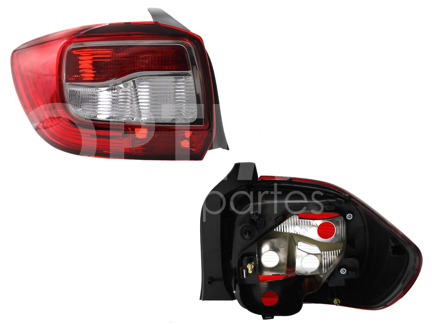 Calavera Izquierda Compatible con LOGAN 2016 2017 2018 2019 S/ARNES (ROJO/BLANCO/ROJA)