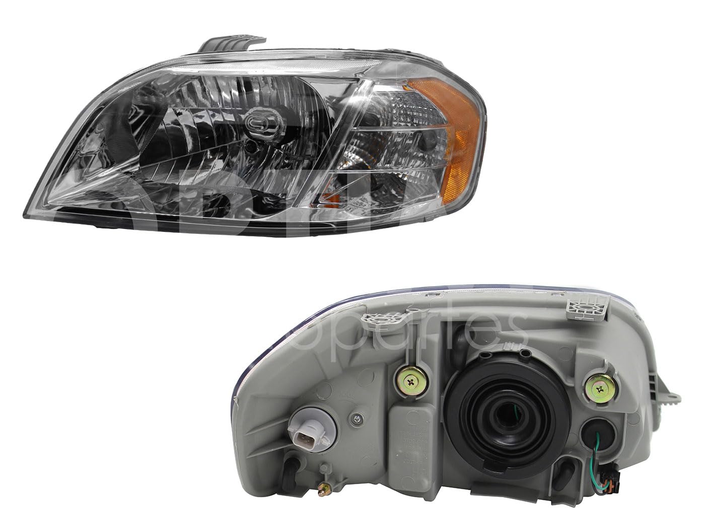 CHEVROLET AVEO 2007 2008 2009 2010 2011 FARO IZQ F/CROMADO C/MICA AMBAR (PT G3 06-09)