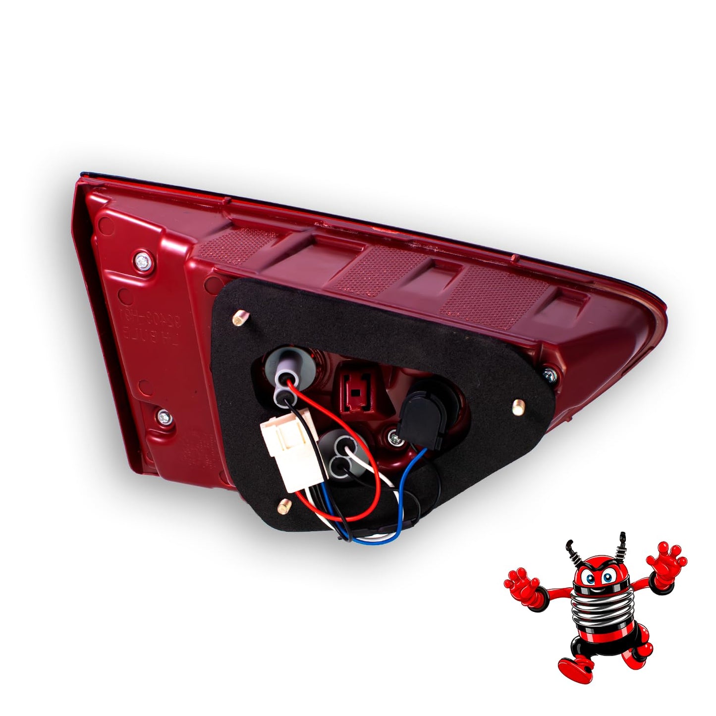 Calavera Derecho Interior Compatible con Rio SEDAN 4 Puertas 2018 2019 202 2021 2022 2023 | Rojo Blanco | Con Arnes |