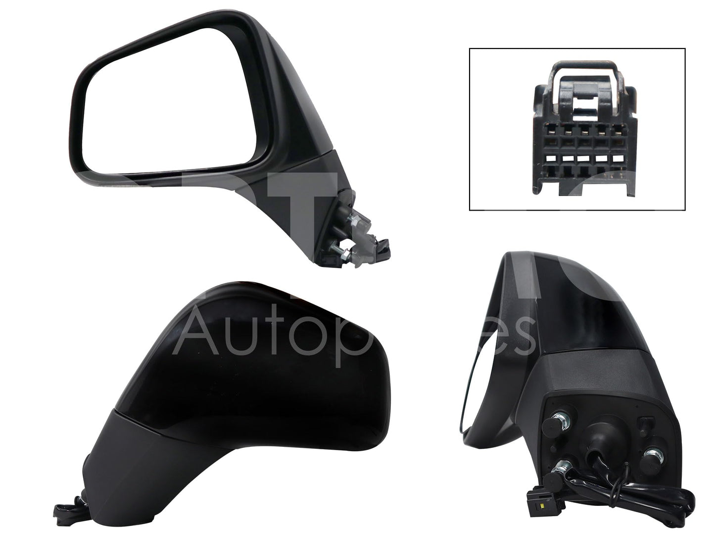 CHEVROLET TRAX 2013 2014 2015 2016 2017 2018 2019 2020 ESPEJO IZQ ELECT NEGRO P/PINTAR C/DESEMPAÑANTE (5PINES)