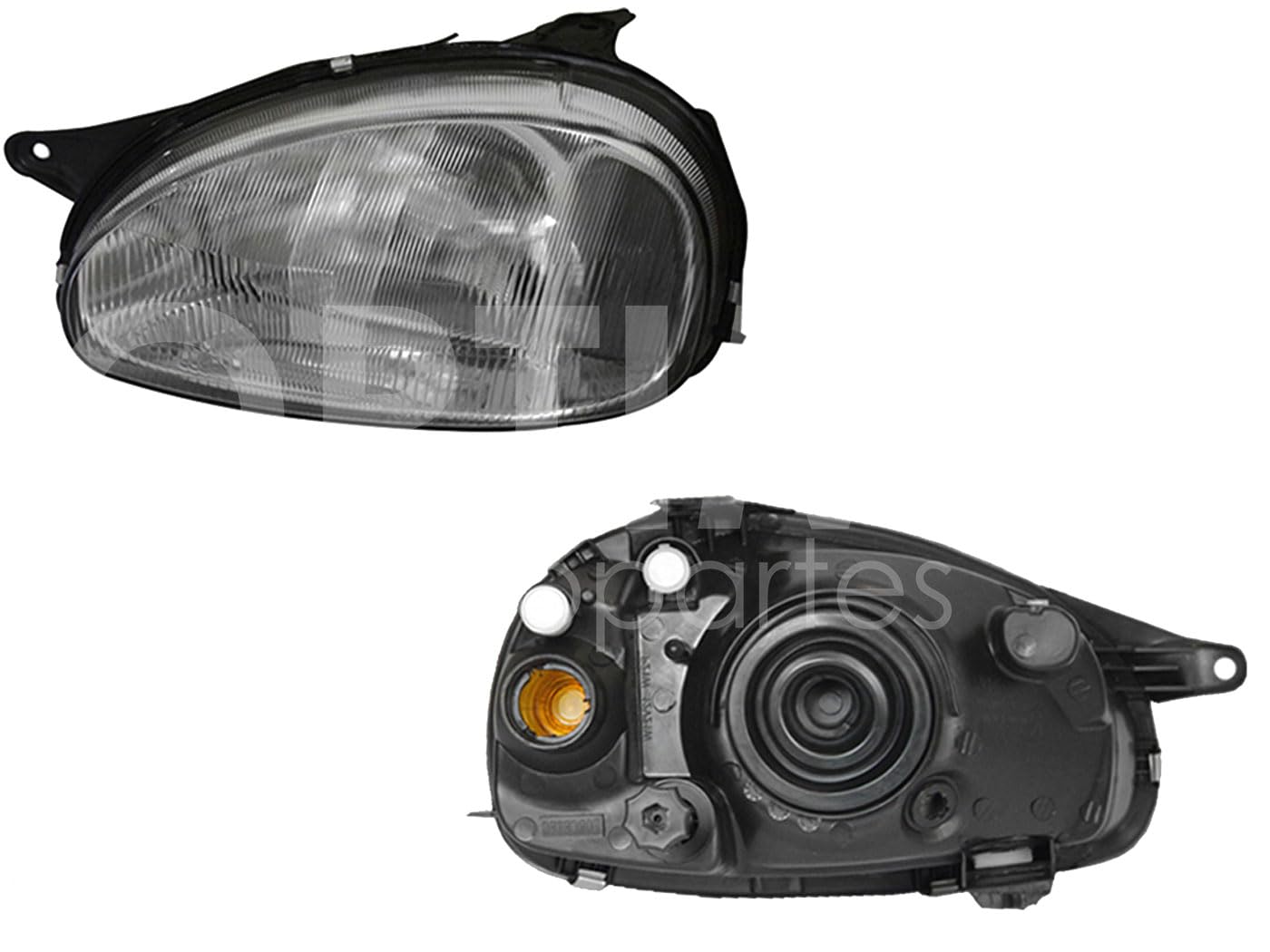 Faro Izquierdo Compatible con CHEVY C-1 1994 1995 1996 1997 1998 1999 2000 F/CROMADO RAYADO VIDRIO 3-4-5PTAS