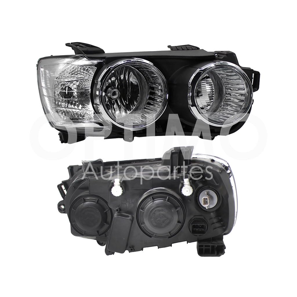 Faro Derecho Compatible con SONIC 2012 2013 2014 2015 2016 F/CROMADO S/MICA C/ARILLO CROMO 5PIN (VERSION LTZ)