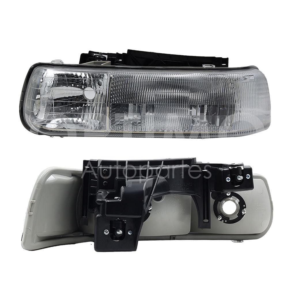 1999 - 2002 CHEVROLET SILVERADO FARO IZQ F/CROMADO C/BASE (SUBURBAN 00-03/SONORA 00-06)