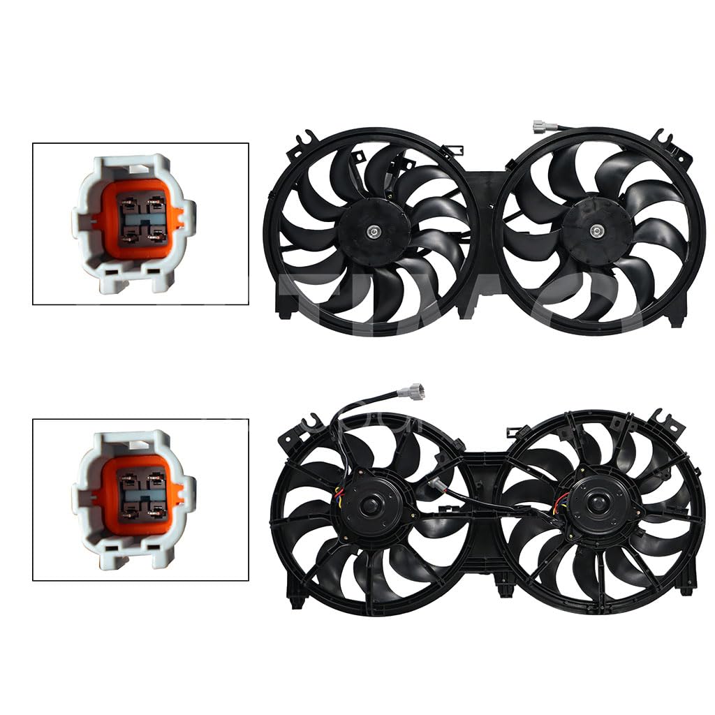 Moto Ventilador Compatible con ALTIMA 2.5L/3.5L 2007 2008 2009 2010 2011 2012 2013 2014 2015 2016 C/AIRE > Con Tolva > Con Resistencia 4PIN (MAXIMA 09-15) (2ASPAS)