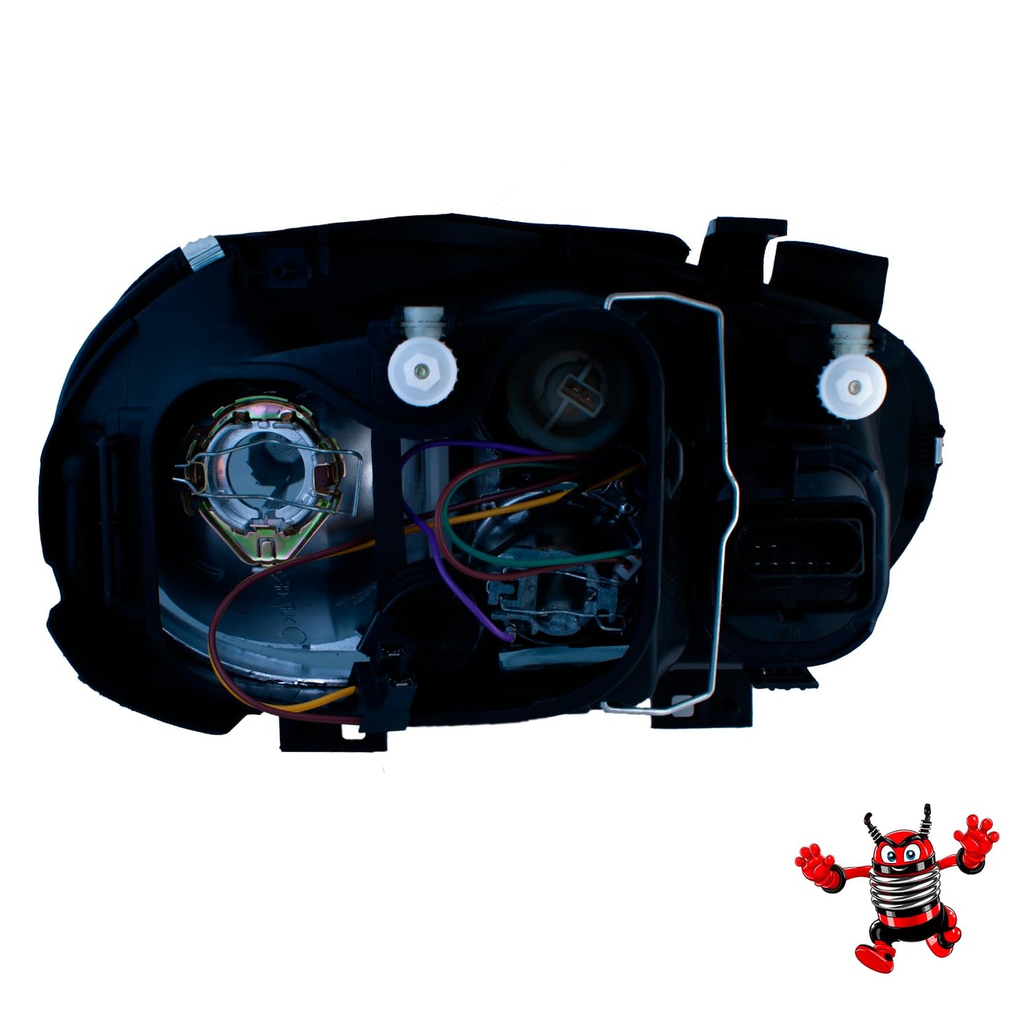 Faro Delantero Izquierdo VW Golf A41999 2000 2001 2002 2003 2004 2005 2006 2007 | Con Lupa | Con Foco | Fondo Cromado | Vidrio Liso |