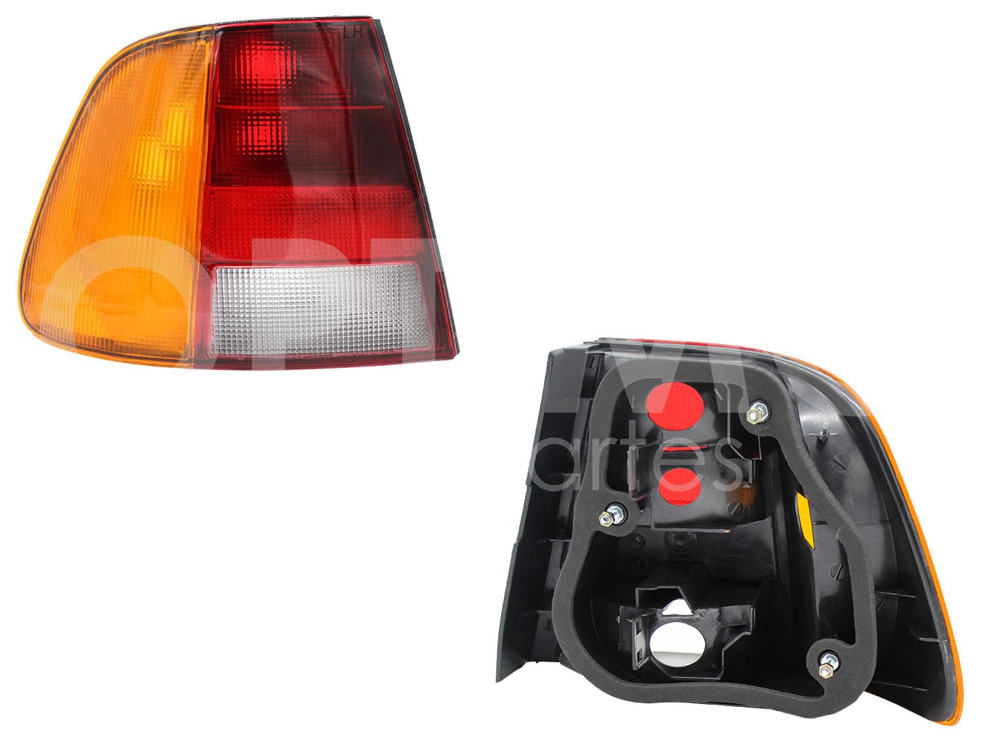 1998 - 2000 VOLKSWAGEN DERBY CALAVERA IZQ S/ARNES (ROJO/AMBAR/BLANCO)