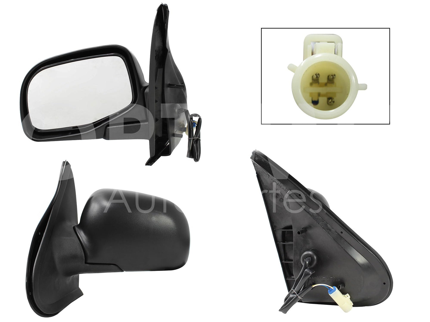 FORD EXPLORER 1995 1996 1997 1998 1999 2000 2001 ESPEJO IZQ ELECT NEGRO POROSO (3PINES)